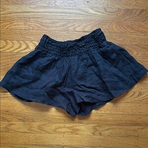 Anthropologie Somerset Black linen shorts with Elastic Waistband NWT